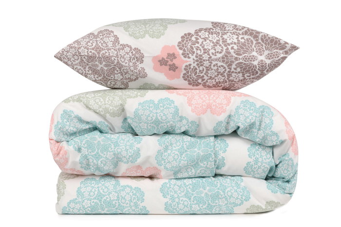L'essentiel linge de maison Andalucia - Turquoise Juego de funda de edredón individual